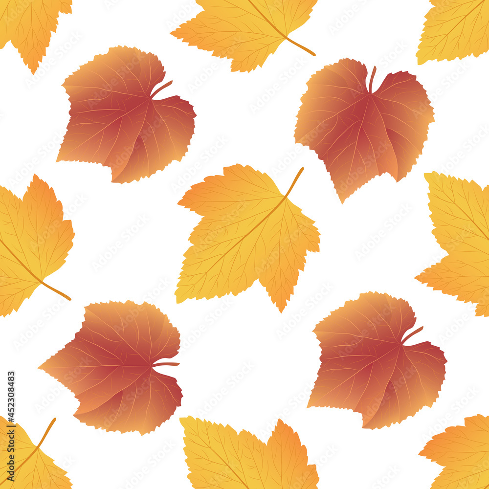 vector graphic seamless pattern with autmn leaves-02 vector graphic seamless pattern with autmn leaves-02