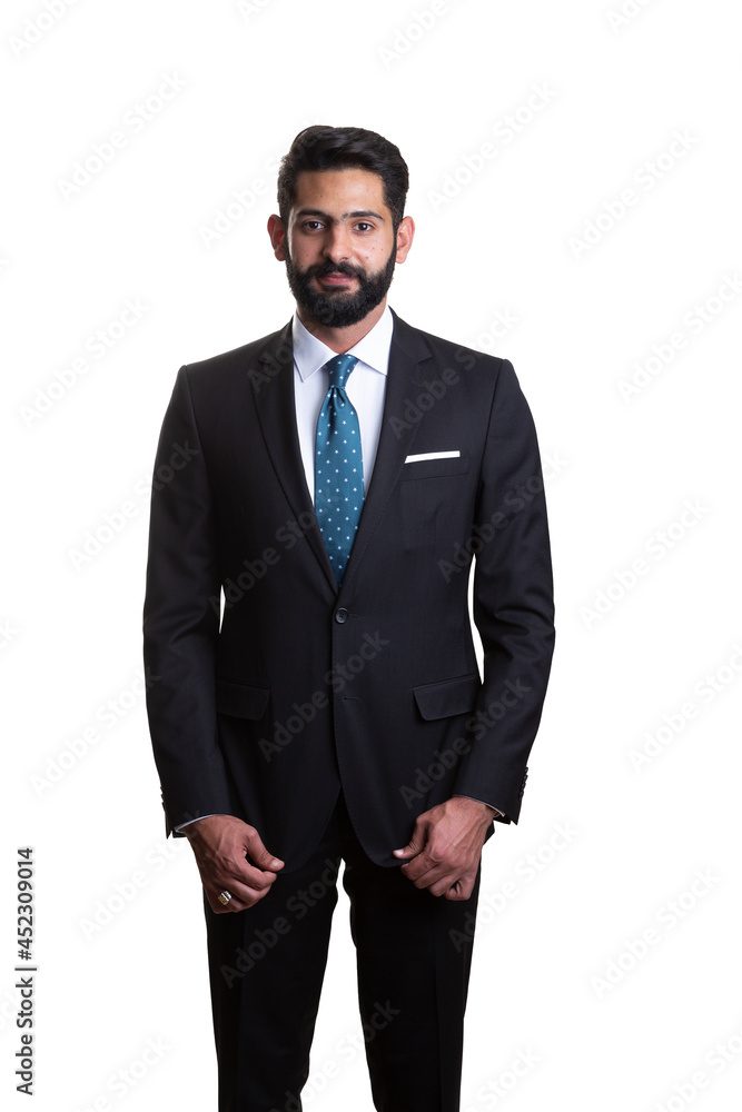 A young man wearing suit on a white background A young man wearing suit on a white background