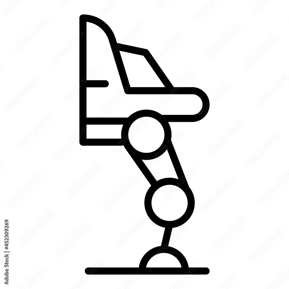 Human future exoskeleton icon outline vector. Robot suit. Artificial man Human future exoskeleton icon outline vector. Robot suit. Artificial man