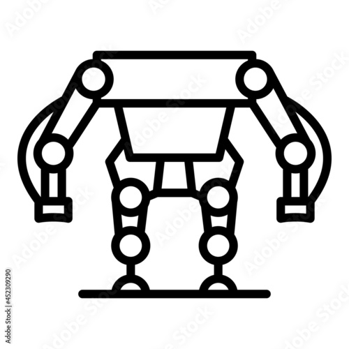 Robot body icon outline vector. Artificial suit man. Human tech