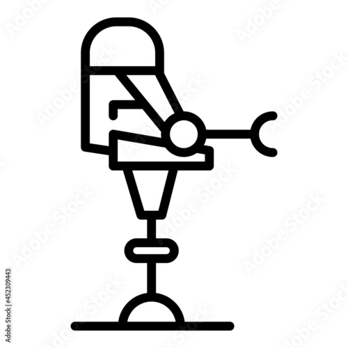 Armor robot icon outline vector. Artificial man. Future body