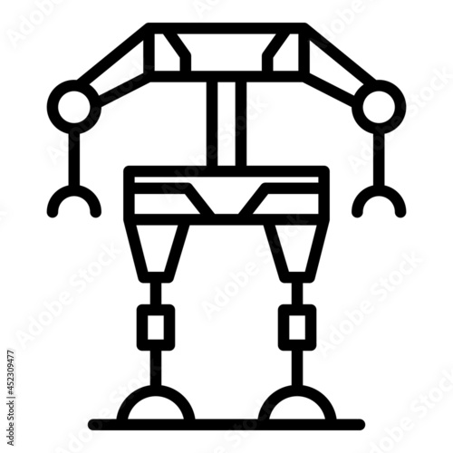 Exosuit icon outline vector. Exoskeleton suit. Robot man