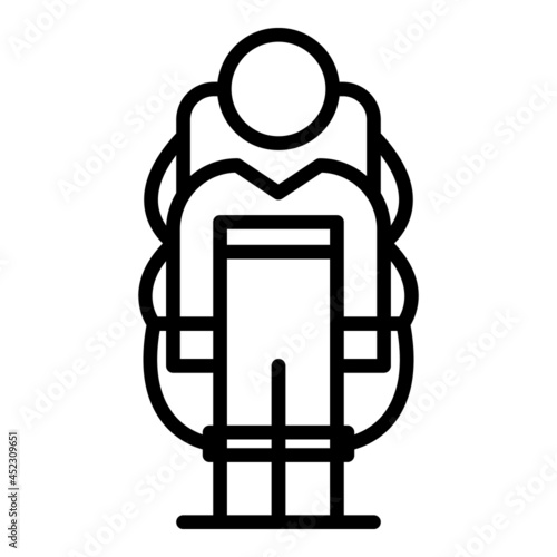 Army exosuit icon outline vector. Robot suit. Exoskeleton future