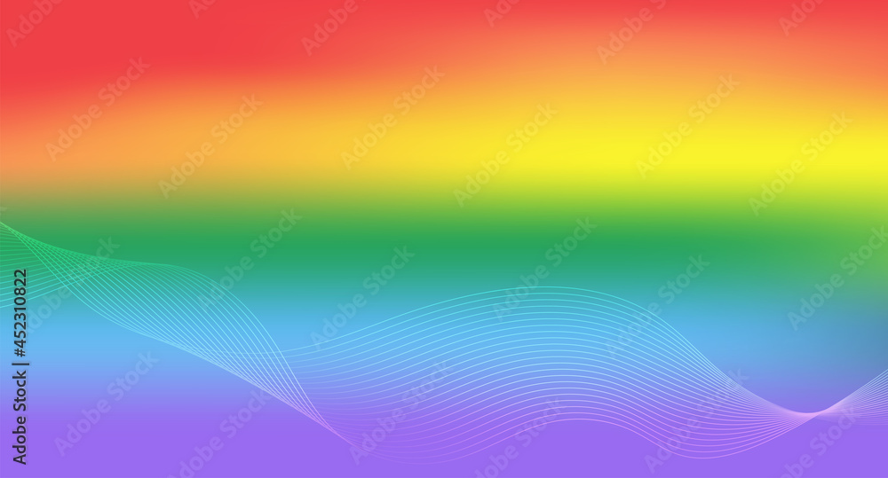 Pride Gradient Background with LGBTQ Pride. Abstract Rainbow color with copy space. Vector illustration
