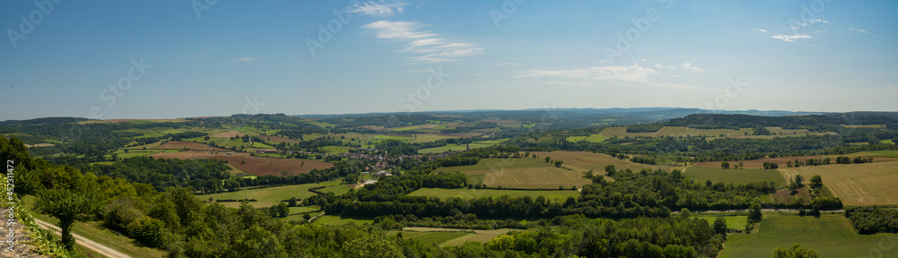 panoramic landscape from the basilica of vezelay in bourgogne