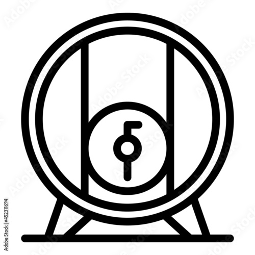 Beer barrel icon outline vector. Wooden cask. Whiskey wine