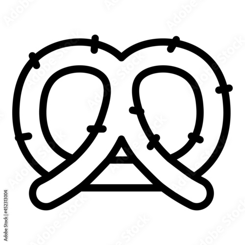 Pretzel icon outline vector. Bavaria bretzel. German bread