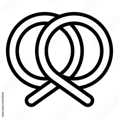 German pretzel icon outline vector. Bavaria bretzel. Salty pretzel