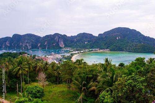 may bay, thailand, beach, lagoon, bay, palm trees, sea