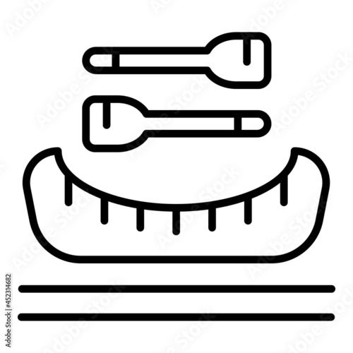 Gondola boat icon outline vector. Italy venice. Italian gondolier