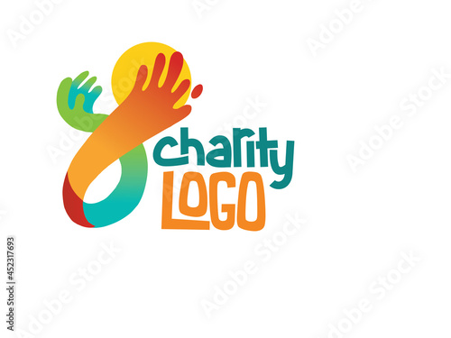 Charity vector logo design template. kindness or graciousness icon.