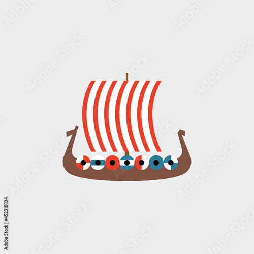 Viking ship. Vector illustration