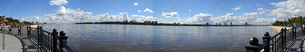 panorama, embankment, view of china, blagoveshchensk, Russia