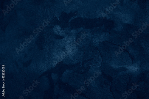 Beautiful Abstract Grunge Decorative Navy Blue Dark Wall Background © scenery1