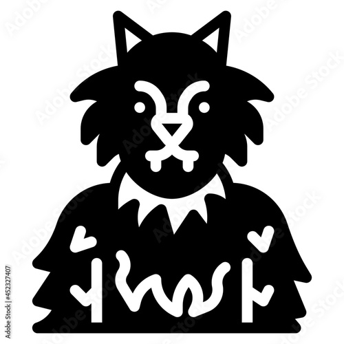 werewolf glyph icon