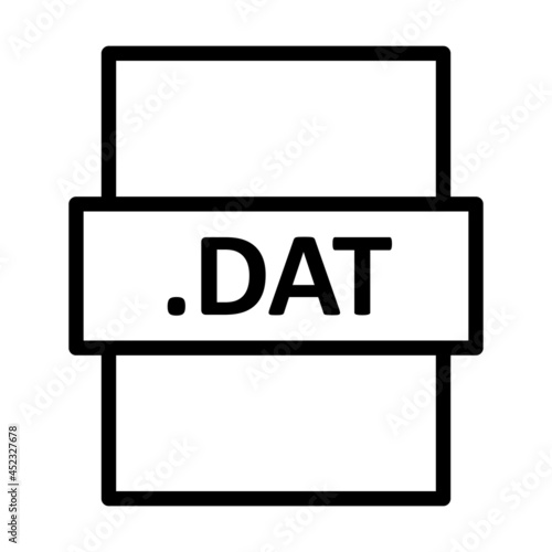 .DAT Linear Vector Icon Design