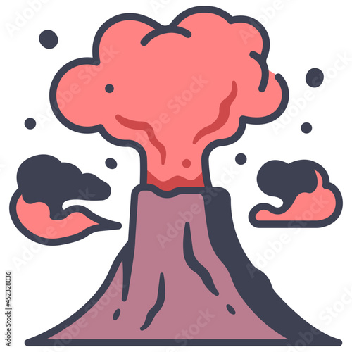 volcanic eruption icon