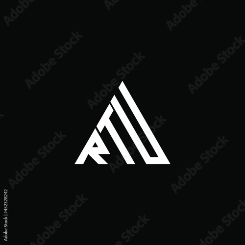 RTU letter logo creative design. RTU unique design