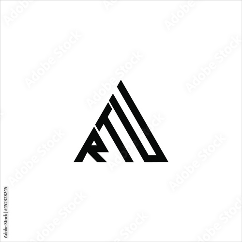 RTU letter logo creative design. RTU unique design