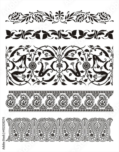 traditional paisley floral design , textile , Rajasthan, royal India	