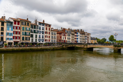 Nive Riverbank in Bayonne, Pyrénées-Atlantiques, Basque Country, France
