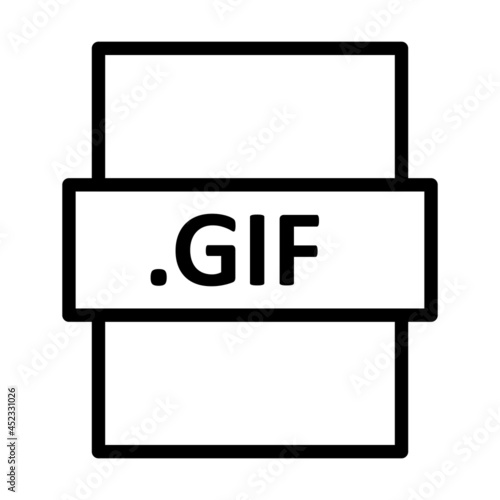 .GIF Linear Vector Icon Design