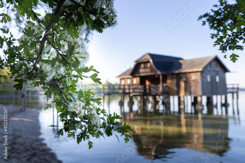 Wooden house at Lake Ammersee  Bavaria  Germany
