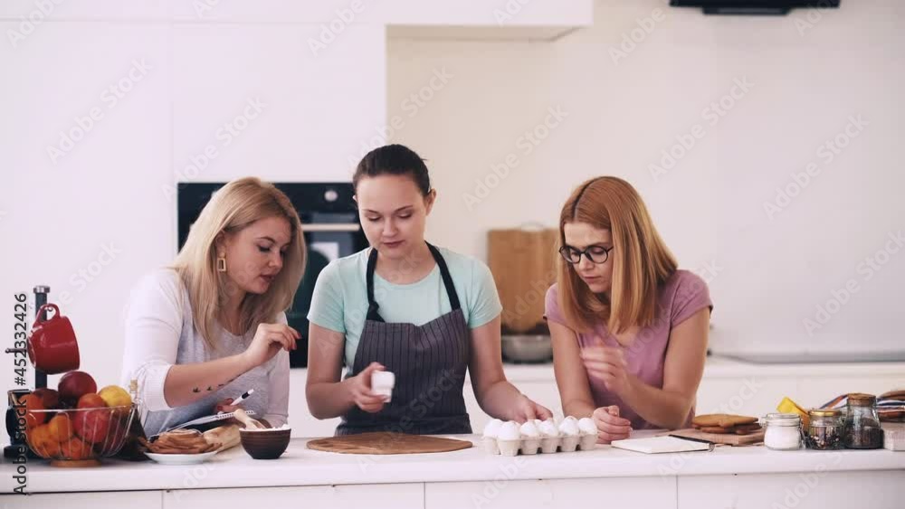 cooking class bakery lesson woman culinary kitchen cooking class bakery lesson woman culinary kitchen