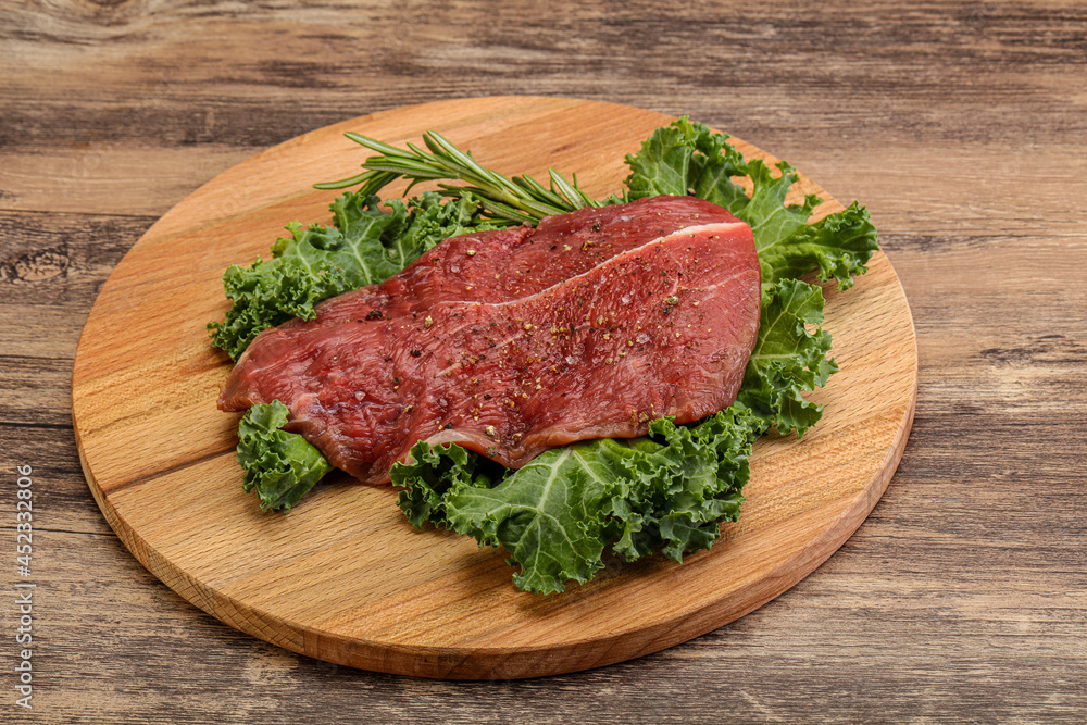 Raw beef steak for grill