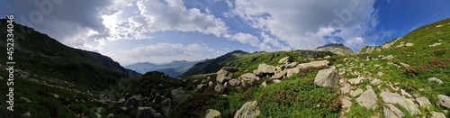 Panoramique montrant le temps changeant dans les alpes © pipobimbo