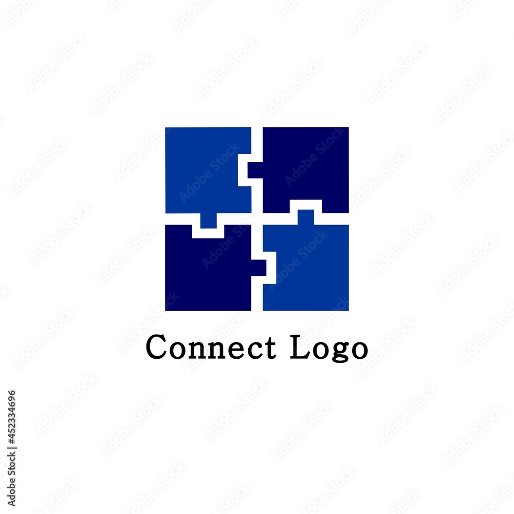 Obraz premium Abstract puzzle logo vector demplate