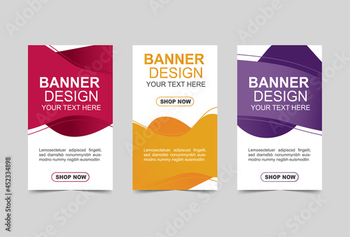 Abstract curve line banner and brouchure design