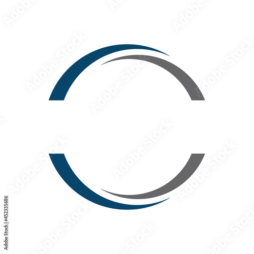 swoosh ring logo vector design template