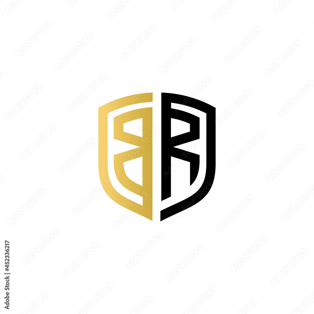 br shield logo design vector icon br shield logo design vector icon