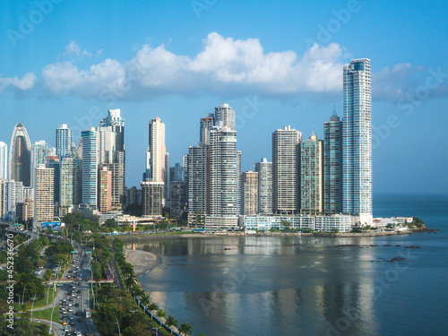 Panoramic view on the Panama city.