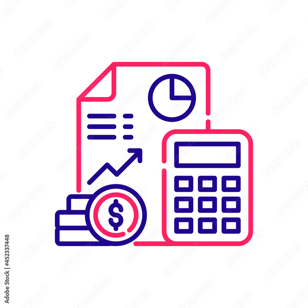 finance calculation vector 2 colours icon style illustration. EPS 10 File finance calculation vector 2 colours icon style illustration. EPS 10 File