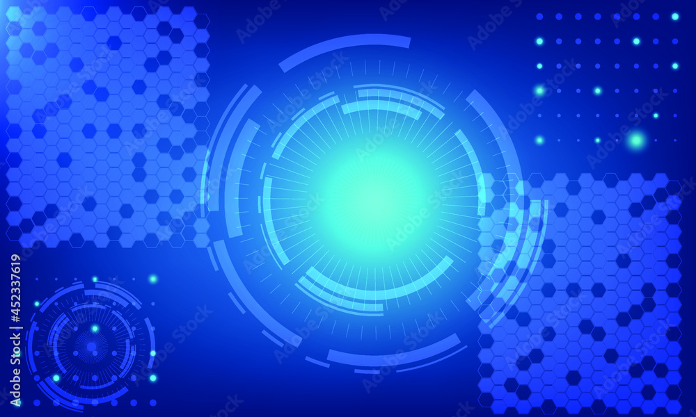 Blue Abstract template With particles element of science and technology. Network and communication in globalize with blank space for design and make presentation. Blue Abstract template With particles element of science and technology. Network and communication in globalize with blank space for design and make presentation.