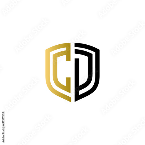 cd shield logo design vector icon