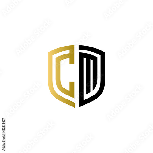 cm shield logo design vector icon