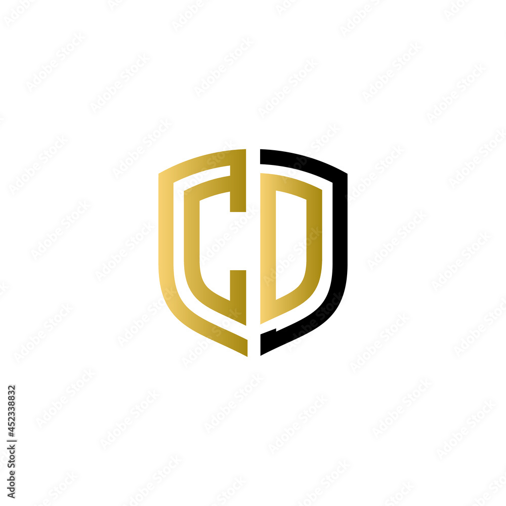 cd shield logo design vector icon cd shield logo design vector icon