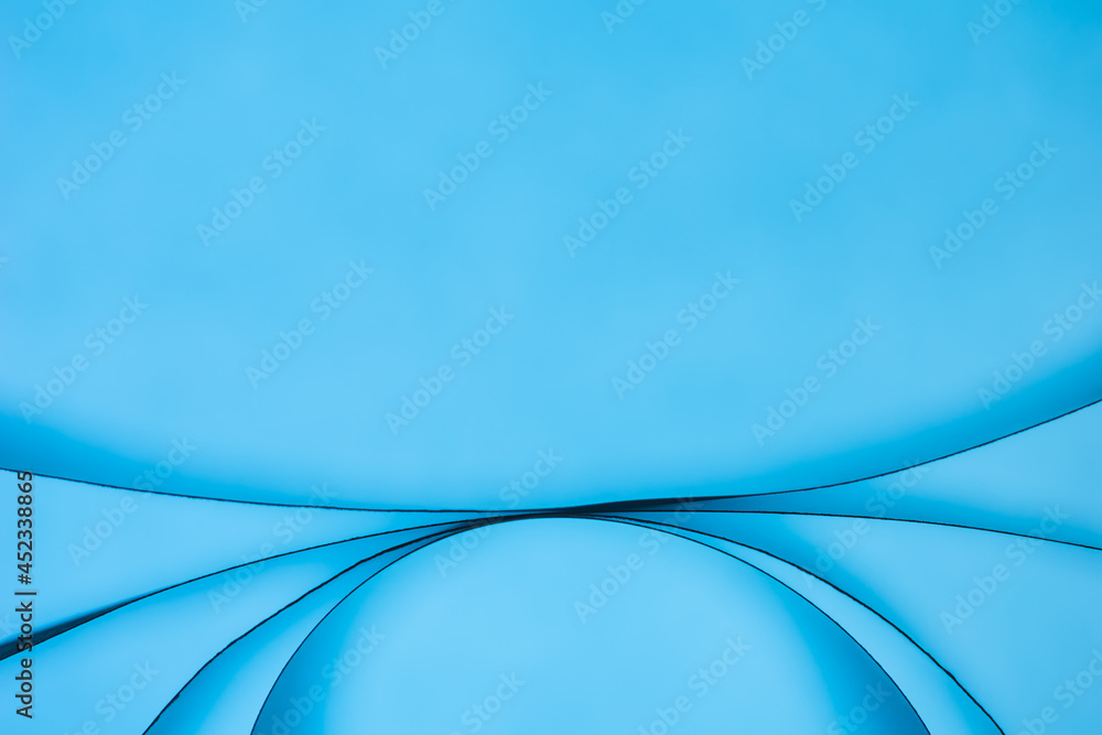 Obraz premium Abstract black line wave on blue gradient color background