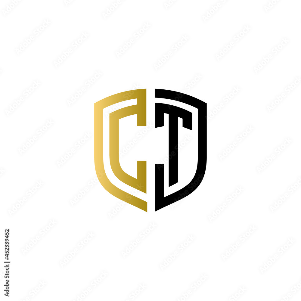 ct shield logo design vector icon ct shield logo design vector icon
