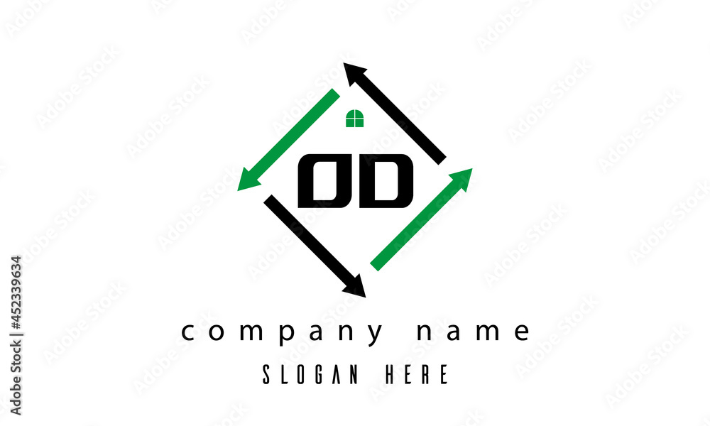 Fototapeta premium OD creative real estate letter logo