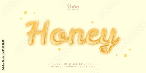 honey bee hive text effect editable eps cc