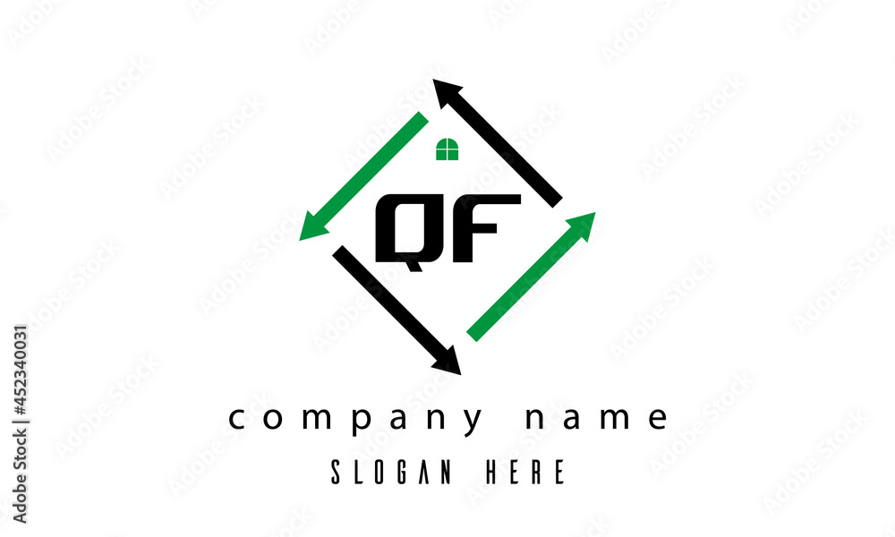 QF creative real estate letter logo QF creative real estate letter logo