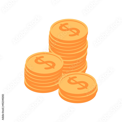Piles Of Coins Composition