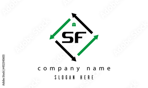 SF creative real estate letter logo