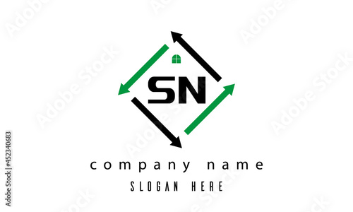 SN creative real estate letter logo