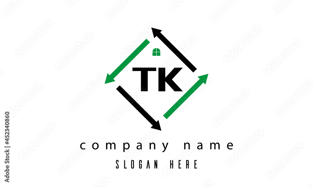 TK creative real estate letter logo TK creative real estate letter logo