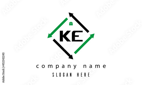 KE creative real estate letter logo